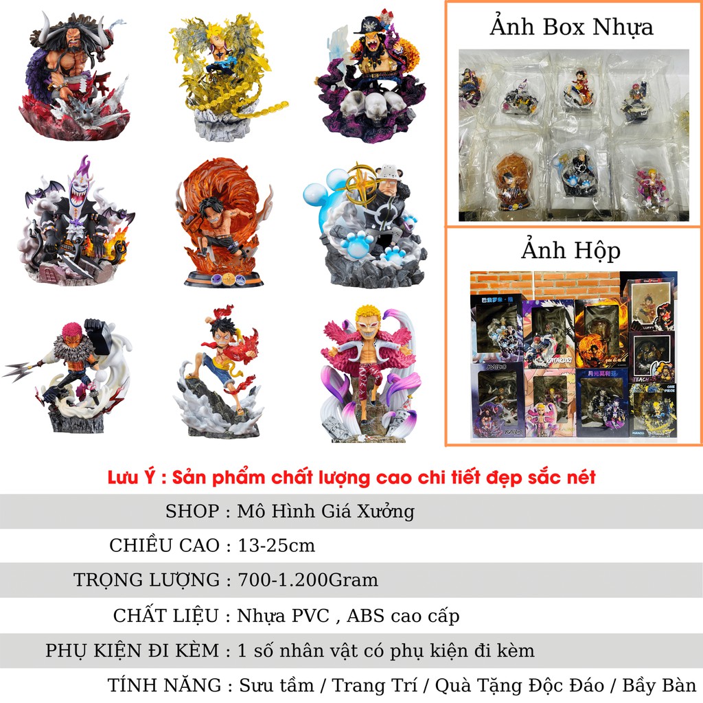 Mô hình One Piece Kaido Marco Râu Đen Moria Ace Kuma Katakuri Luffy Doflamingo Cao 13-25cm  figure mô hình one piece