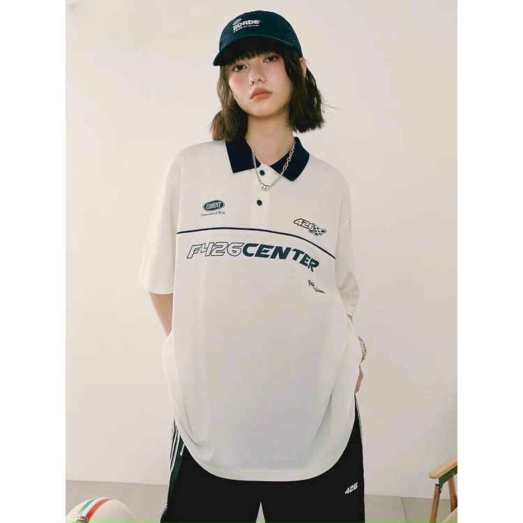 Áo Thun Polo Nam Nữ - Áo Thun Polo F426 Tay Lỡ form unisex (Ảnh Thật)