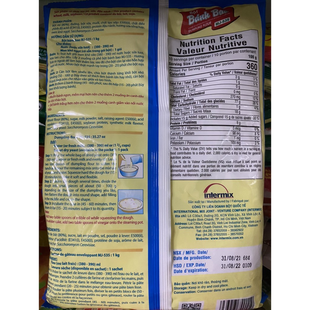 Bột bánh bao trộn sẵn MIKKO 1kg