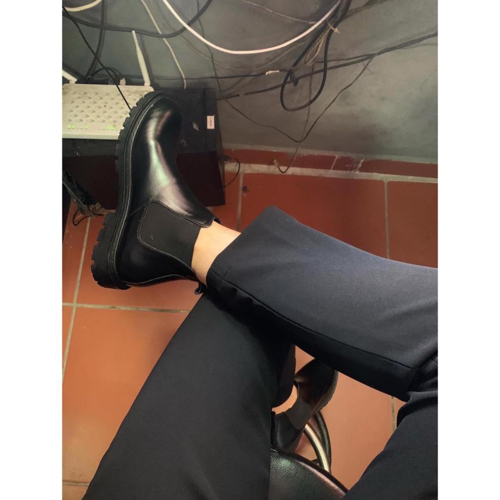 Giày da nam chelsea boots mẫu hot nhất thị trường, da bò thật 100% [Sale]