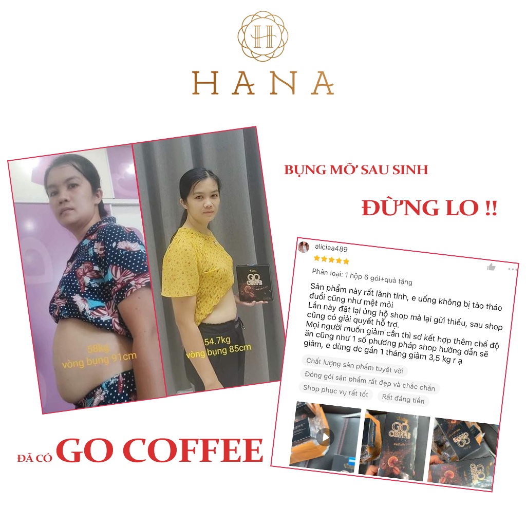 Cà Phê Giảm Cân Go Coffee - Giảm mỡ bụng - Chính hãng Matxi Corp