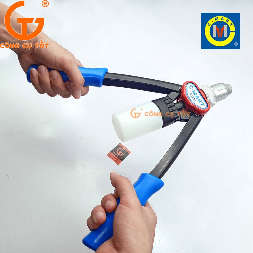 Vam rút đinh tán river đầu xoay 4 lỗ 3.2-4.0-4.8-6.4mm tay 13 inch 325mm C-Mart Đài Loan