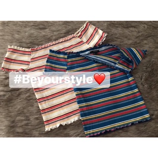 Croptop sọc Forever21 hai màu độc lạ.