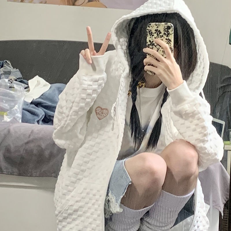 Áo khoác kiểu dệt kim dáng rộng kiểu Hàn thời trang xuân thu trẻ trung với 3 màu bắt mắt | BigBuy360 - bigbuy360.vn