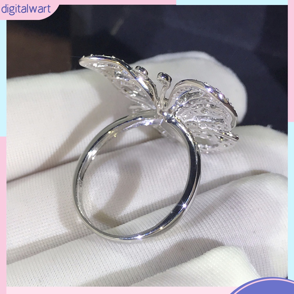 Nhẫn hình bướm đính đá thời trang sang trọng cho nữ