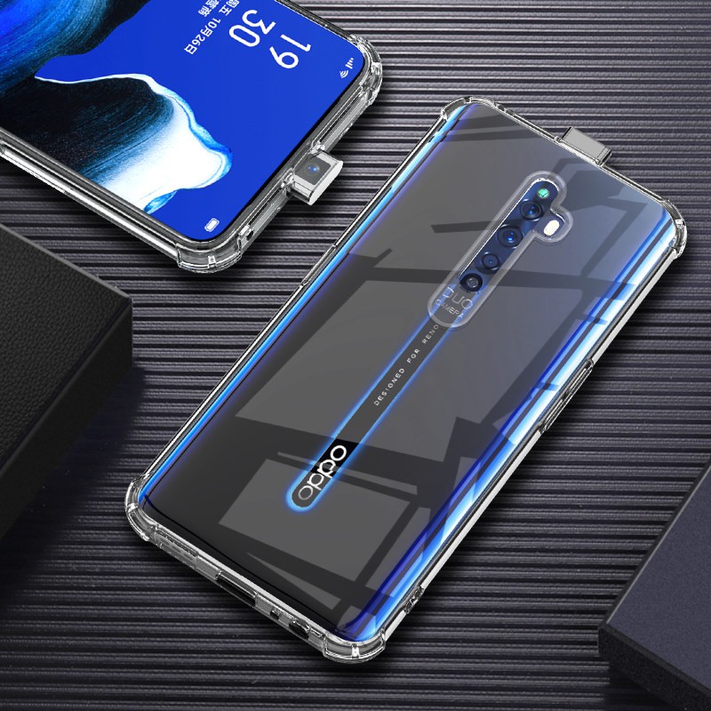 Ốp lưng Oppo Reno 2F / Reno / Reno 2 / Reno 10x Zoom dẻo trong lồi 4 góc hạn chế ố vàng ôm khít máy