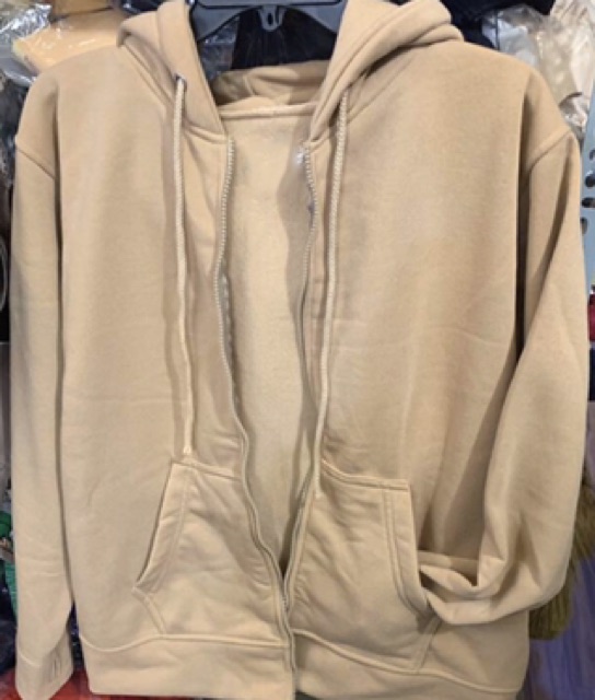 ÁO HOODIE ZIPPER MÀU KEM