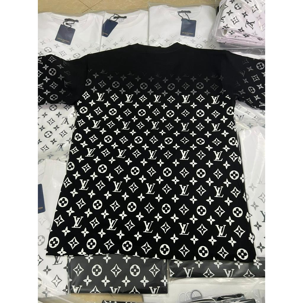 Áo thun LV Louis.Vuiton in hoa tiết cham form rộng Cotton dày dặn phong cách, độc đáo nam nữ