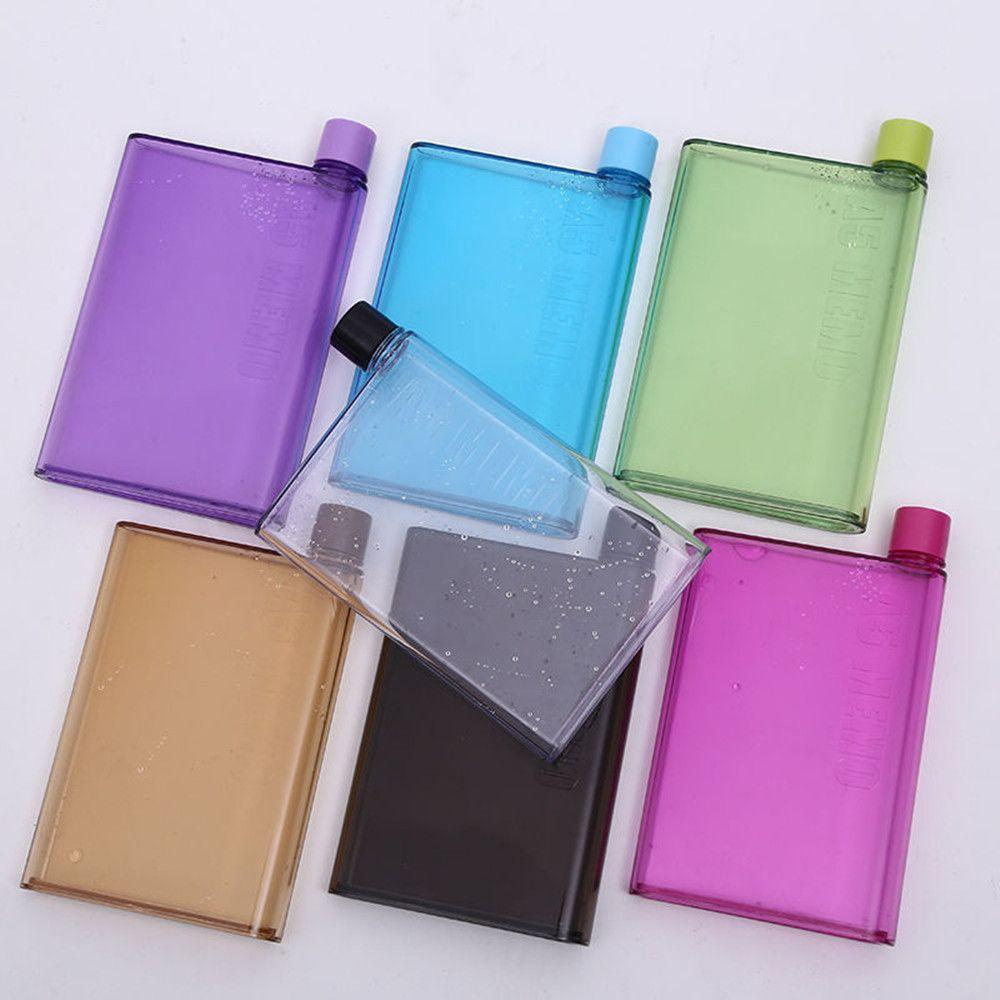 Bình Nước Nhựa Trong Suốt Dạng Phẳng A5 A6 Tiện Dụng