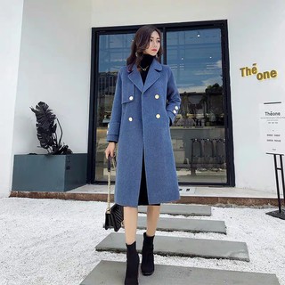 Áo khoác dạ nữ, áo khoác dạ họa tiết kẻ sọc, dáng dài,phong cách Hàn Quốc