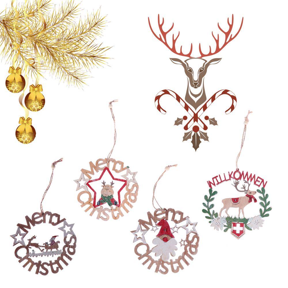 Set 1 / 3 Phụ Kiện Trang Trí Cây Thông Noel Bằng Gỗ