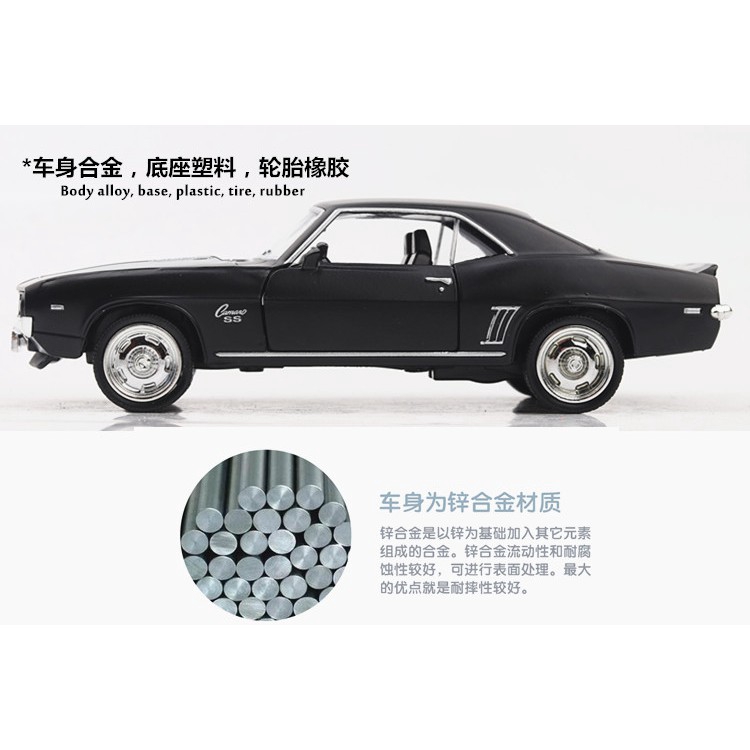 Đồ chơi xe ô tô mô hình Ford Mustang GT 1967 GT500 bằng hợp kim cho trẻ em