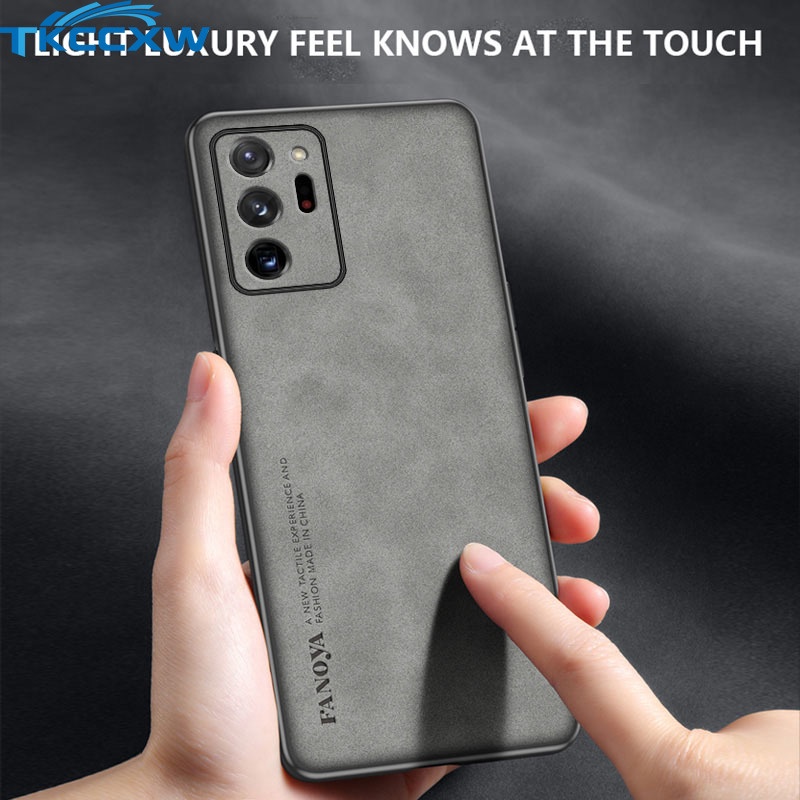 Ốp Điện Thoại Da PU Phối Vải Viền Dẻo Thời Trang Cho Samsung Galaxy Note 20 Ultra M33 M23 M53 A23 A53 A33 A73 A13