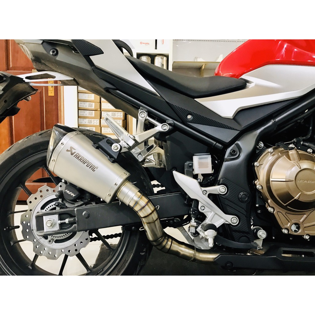 Cổ pô CB500F, 500X, CBR500 Slip on inox 304