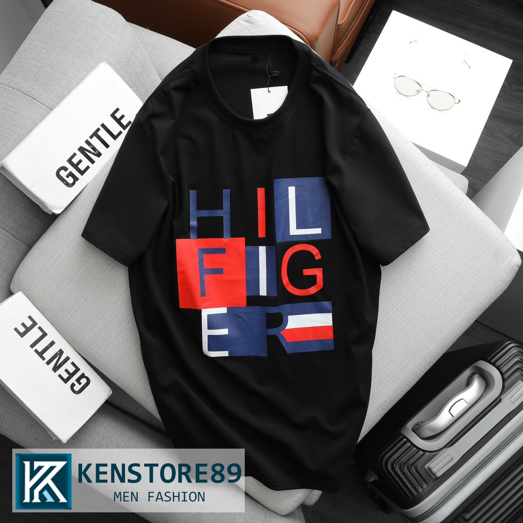 Áo thun nam cổ tròn HILF tay ngắn cotton 100% KENSTORE89 ATK010