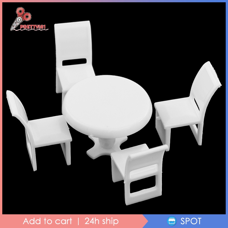 Set 1 / 50 Mô Hình Bàn Ăn + Ghế Nhựa Mini Cho Nhà Búp Bê