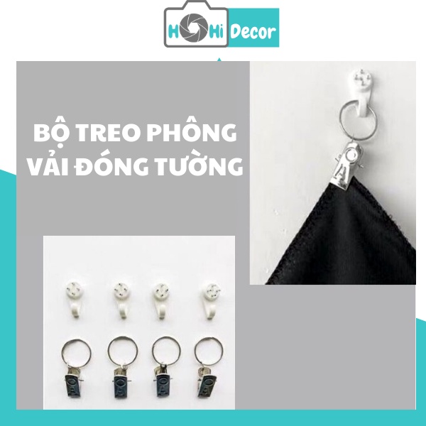 Bộ Dụng Cụ Treo Phông Vải Lên Tường Chụp Ảnh Lookbook, Quay Video - HoHi Decor