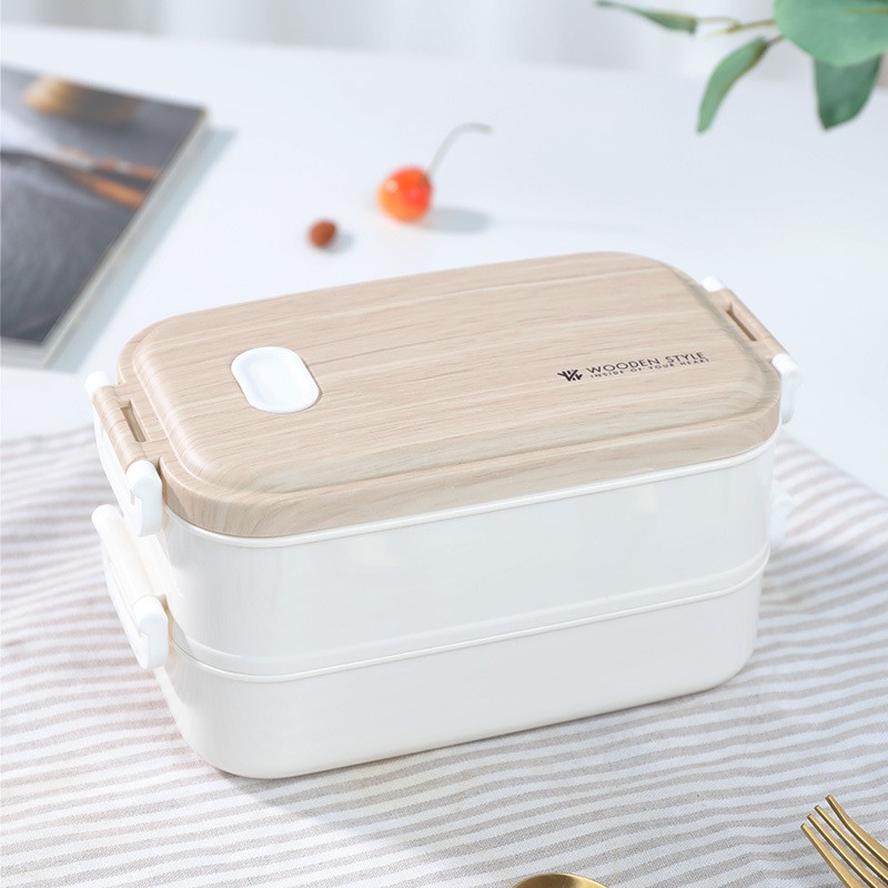Hộp cơm inox 2 tầng kèm túi giữ nhiệt