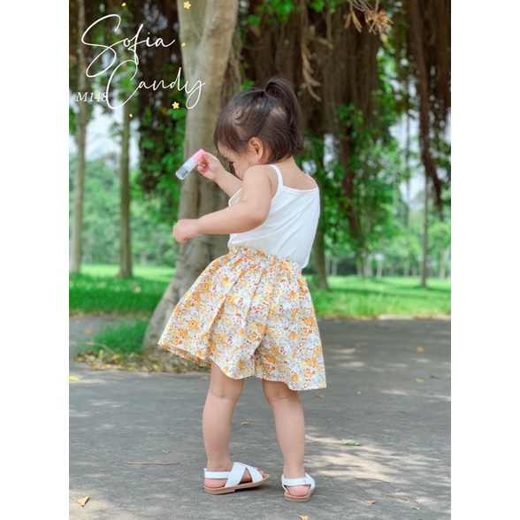 Set 2c quần giả váy cotton Sofia