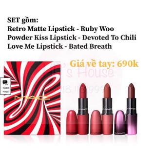 SET 3 THỎI SON MAC - HÀNG MUA TẠI MỸ