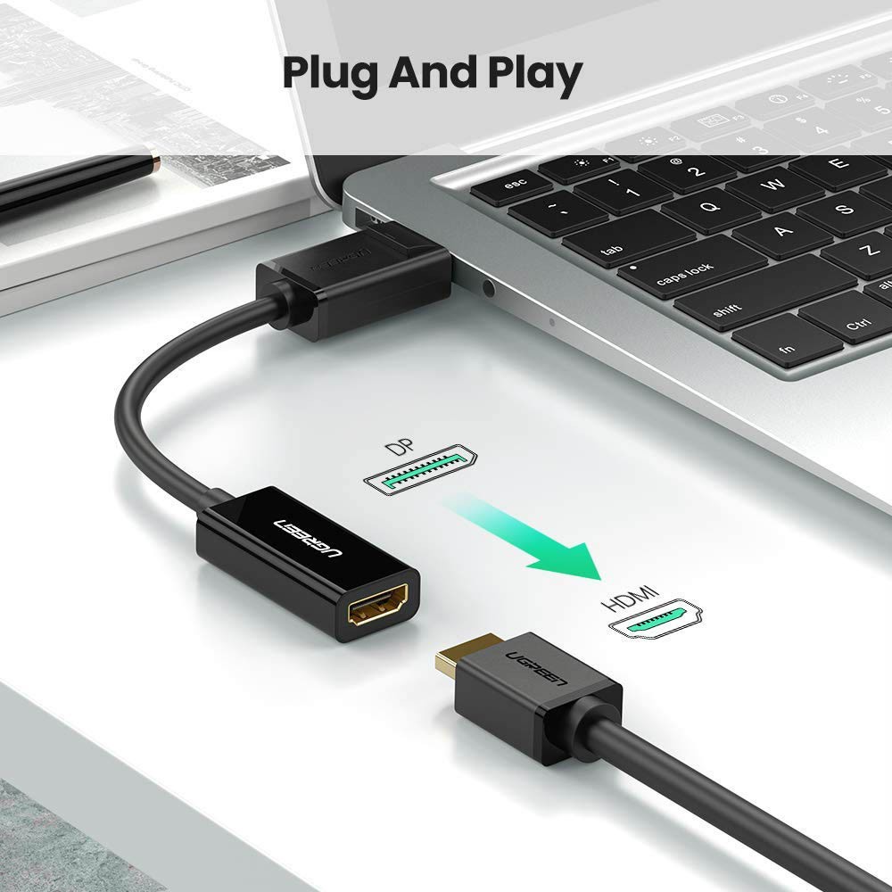 Cáp chuyển đổi Displayport sang HDMI hỗ trợ 4Kx2K chính hãng Ugreen 40363 cao cấp