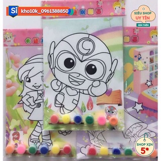 Sỉ 10 bộ tranh tô màu nước kèm màu  74k