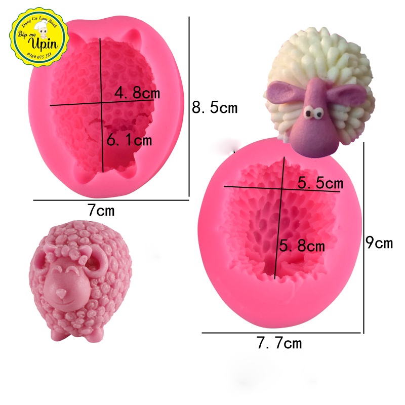 Tổng hợp khuôn silicone tạo hình gia đình cừu siêu cute