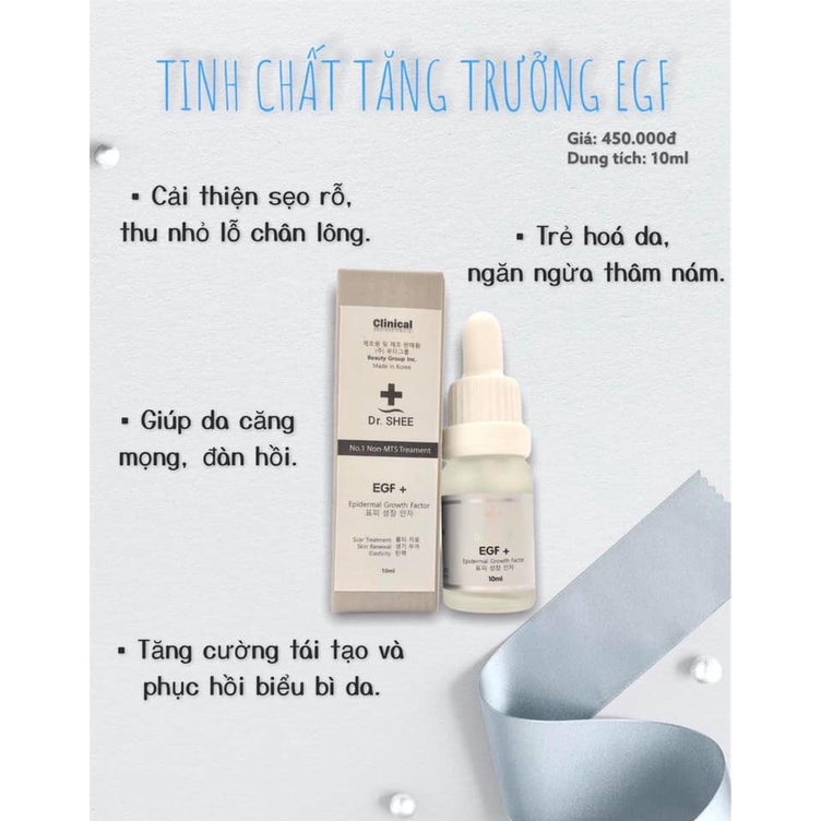 [Mẫu Mới] Tế bào gốc Khắc phục Sẹo Rỗ EGF+ Dr.Shee, Thu nhỏ Lỗ Chân Lông DrSHEE