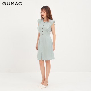 Đầm nữ caro nút gỗ GUMAC DA1287