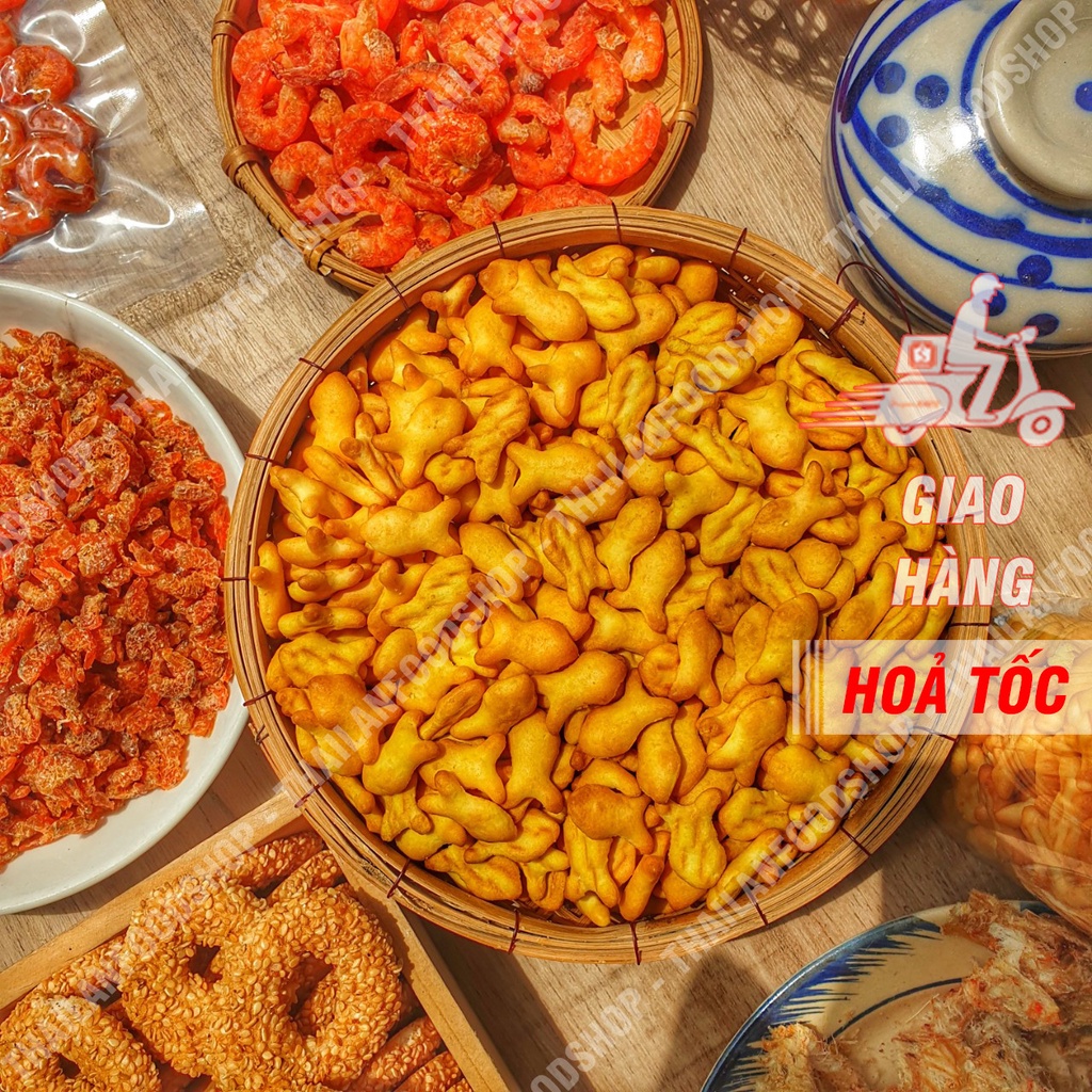 Bánh Quy Cá Lon 200Gram (Bánh Cá Mặn - Bánh Quy Hình Còn Cá)