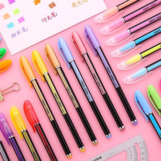 Bộ bút nhũ 12 màu ánh kim trang trí thủ công