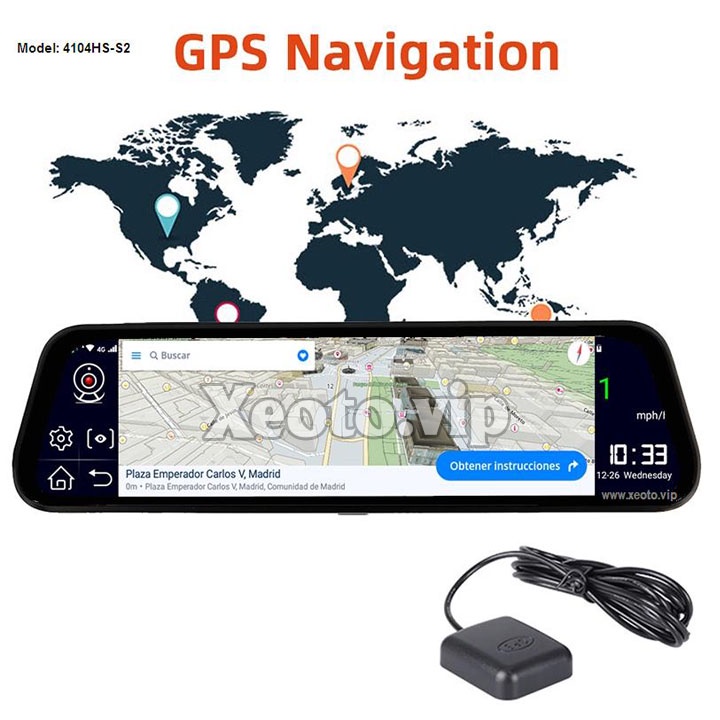 Camera hành trình gương ô tô thương hiệu cao cấp Phisung Z55, 4G, Wifi, 10 inch | BigBuy360 - bigbuy360.vn