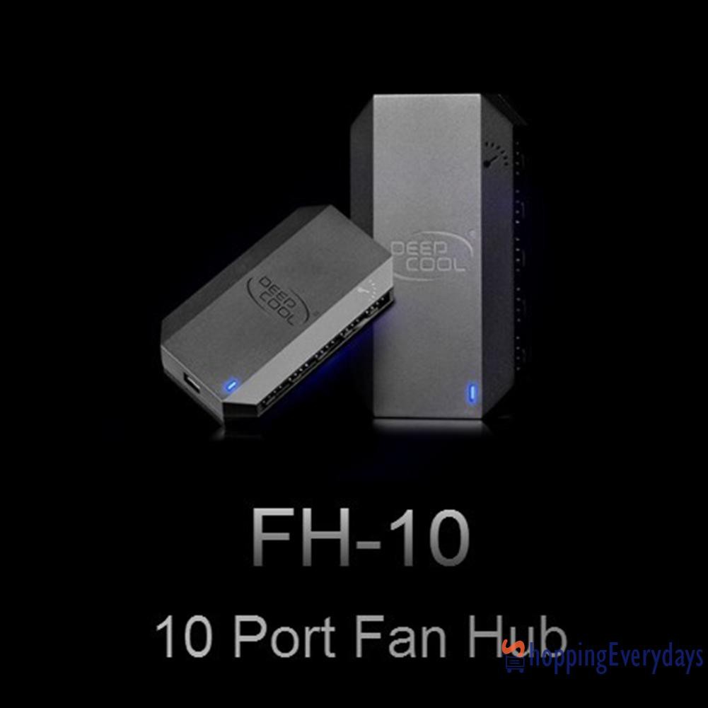 SV SATA Bộ Chia 10 Cổng Quạt Tản Nhiệt Fh-10 3pin / 4pin Pwm 12v