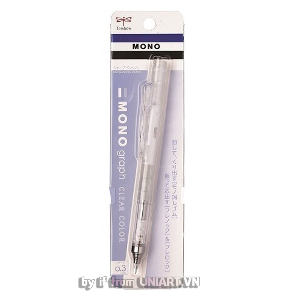 ( Model 2021 ) Bút chì bấm TOMBOW MONO GRAPH CLEAR COLOR 0.3/0.5mm
