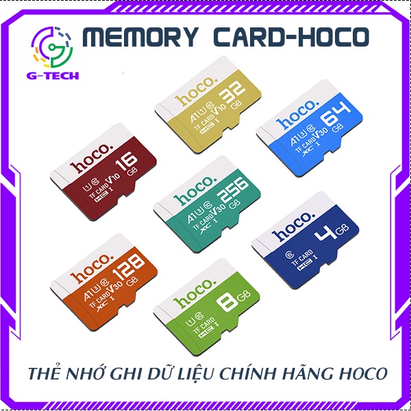 Thẻ nhớ TF Micro SD 4G 8G 16G 32G 64G 128G chính hãng HOCO dành cho điện thoại máy tính ghi dữ liệu nhanh bảo hành 5 năm