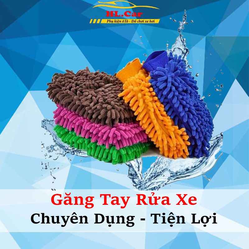 Găng Tay Rửa Xe Ô Tô Chuyên Dụng - Bao Tay Rửa Xe Siêu Mềm Thấm Hút Tốt - Màu Ngẫu Nhiên