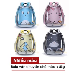 Balo Phi Hành Gia Dành Cho Chó Mèo - Balo Trong Suốt Cho Bé < 7kg (Nhiều màu) - Hình mèo - [Nông Trại Thú Cưng]