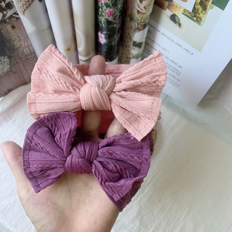 TURBAN BẢN RỘNG COTTON DÀNH CHO BÉ GÁI PHONG CÁCH CHÂU ÂU