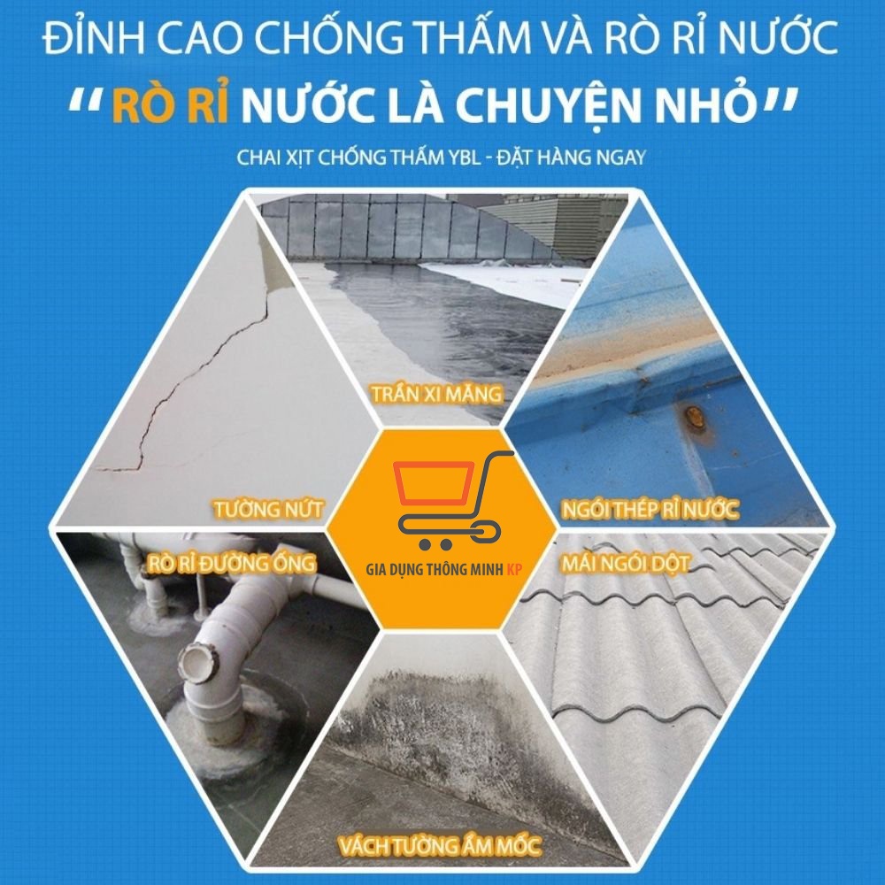Bình Xịt Chống Thấm Nano Nhật Bản, Siêu Chống Thấm Dột Tường, Trần, Mái Nhà, Sân Thượng