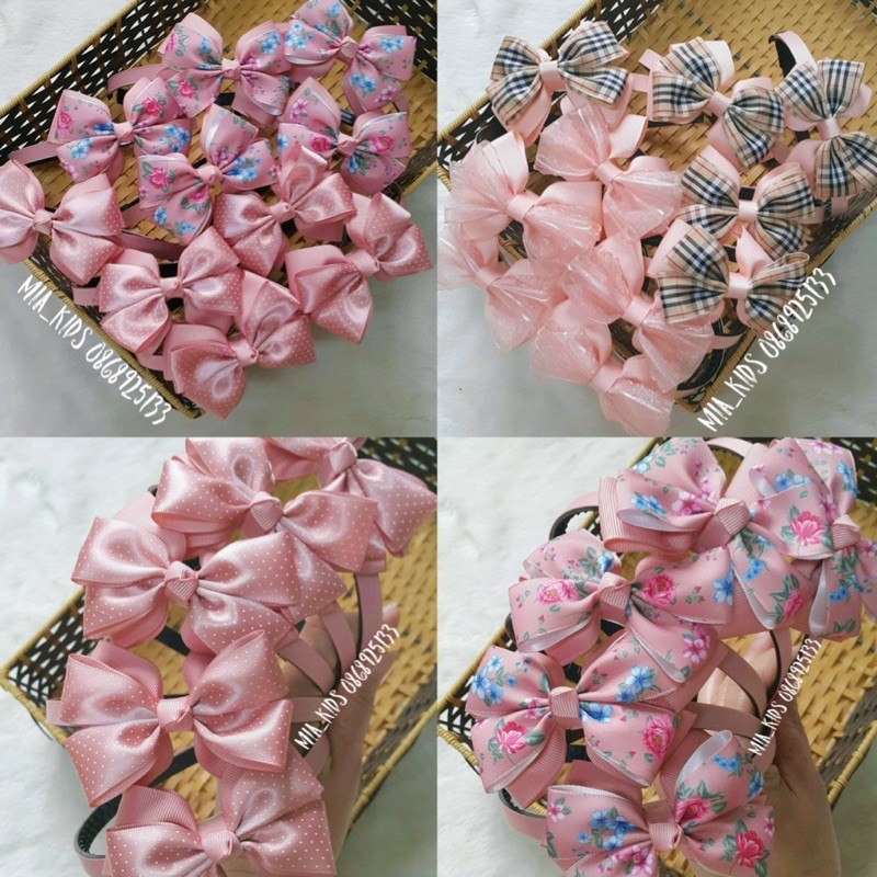 Bờm tóc cho bé - bờm tóc cho bé đính nơ họa tiết dễ thương cho bé 🎀 Bờm handmade cho bé🎀