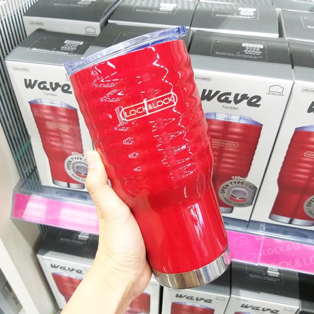 Bình Giữ Nhiệt Lock&Lock Wave Tumbler 750ml LHC4148 Màu đỏ - Khuyến Mại