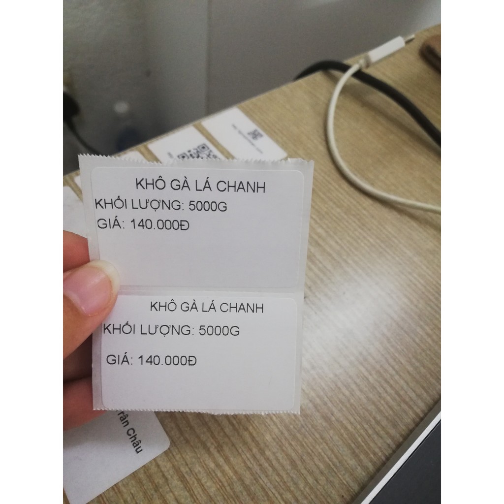 Giấy in tem trà sữa , decal nhiệt 50x30 , 5x3cm