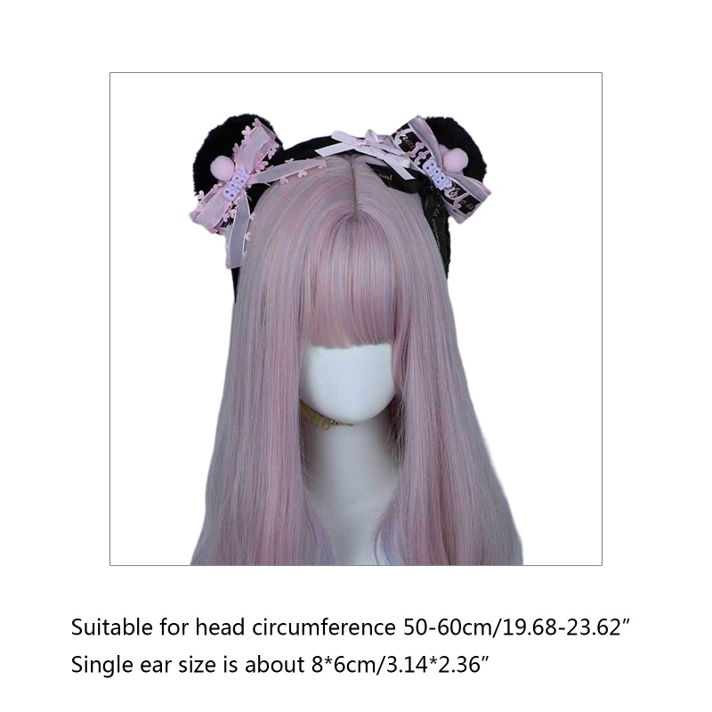 Băng Đô Tai Gấu Bông Hóa Trang Lolita