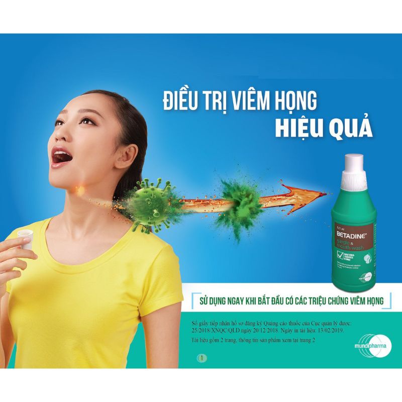 Nước súc miệng Betadine125ml