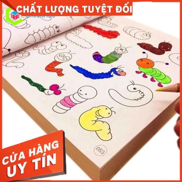 Bộ Vở Tập Tô Màu 5000 Hình Dành Cho Bé, Tặng Kèm Bộ Chì Màu 12 Cây, Món Quà Ý Nghĩa Mẹ Dành Cho Bé