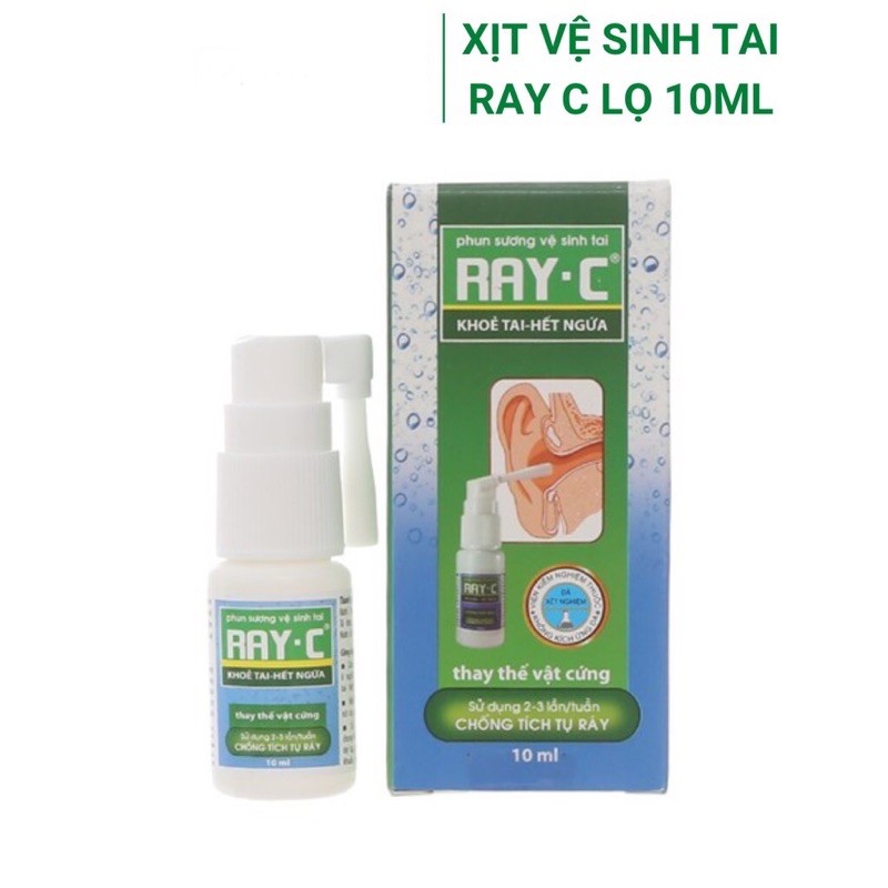 Xịt Ray-C Dung dịch vệ sinh tai, xịt làm sạch ráy tai