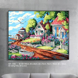 【HOT】C006 CÓ SẴN💥 FREESHIP 💥 Tranh Tô Màu Số Hóa  💥 CAO CẤP 💥 Đã Căng Khung DIY