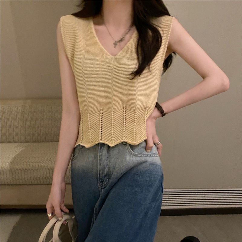 Áo croptop Dệt Kim Phong Cách Thể Thao Thời Trang Mùa Hè Dành Cho Nữ