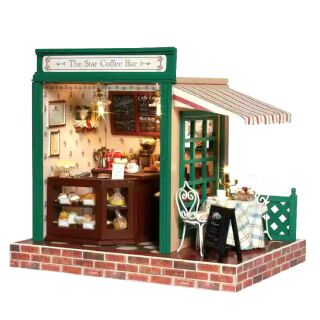 Mô hình nhà gỗ búp bê dollhouse DIY – Z005 The Star Coffee