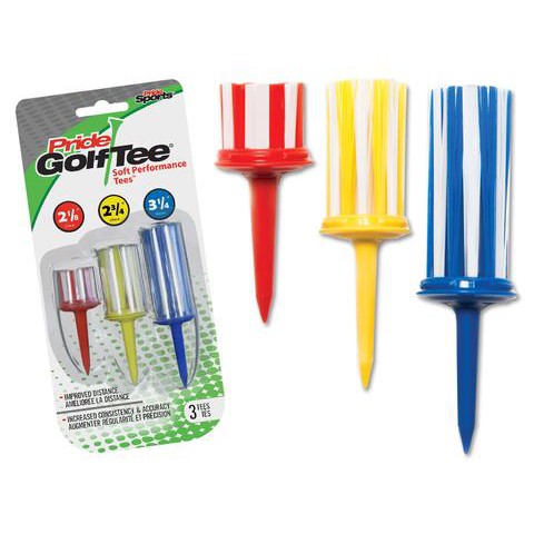 Tee Pride Golf Tee Hiệu suất mềm Áo thun lông Nylon • Gói đa năng 3 tầng